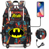 Batman Backpack Batman SchoolBag with USB Charging Port